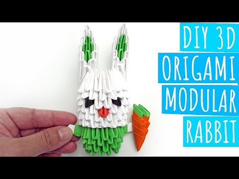 DIY 3D Origami Modular Rabbit 🐰🥕 | Paper Crafts | Easter Decoration DIY