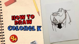 How to draw: Colonel K - How to draw Danger Mouse & friends - CBBC
