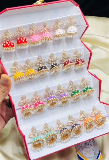 Authentic 12 Pair Jhumkes Jewelry Collection for Rs. 4000