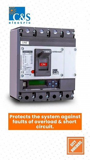 The C&S MCCB three pole or four pole electrical circuit breaker is a reliable and high-quality option designed for use in various applications, but always built to protect your system against overload faults and short-circuits. These circuit breakers are now available at city builders. | City Builders | Facebook