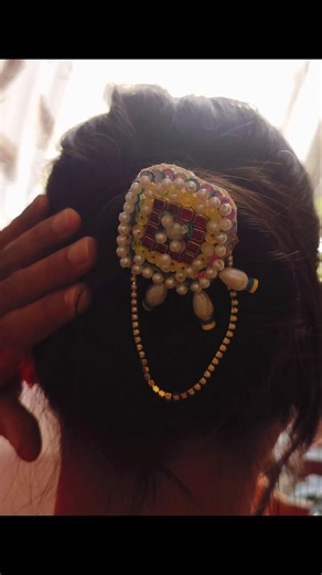 ✨ DIY Hair Brooch ✨Perfect bun accessory 😍#shorts #diy #hairbrooch