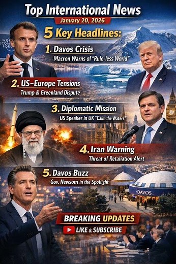 Top 5 International News Today 🌍 | Global Breaking Updates#InternationalNews