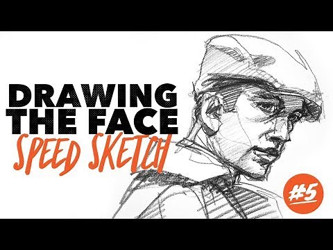 Drawing a face with pencil - QUICK SKETCH TECHNIQUE #5