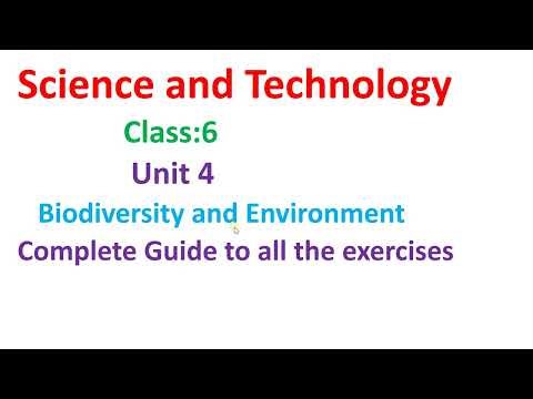 class 6 science unit 4/Biodiversity and environment/grade 6 science chapter 4