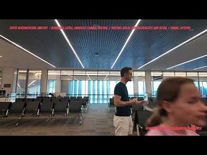 Perth International Airport - departure lounge, boarding gates, and dining/retail shopping options