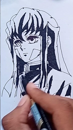 how to draw muichiro tokito💙✨#muichiro #muichirotokito #demonslayer #anime #viralvideo #shorts