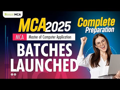 MCA Entrance 2025 - Batch Launched For MAH MCA CET | NIMCET | CUET PG | Complete Preparation