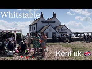 Whitstable town centre/ beach walk uk Kent 🇬🇧 summer time 2022