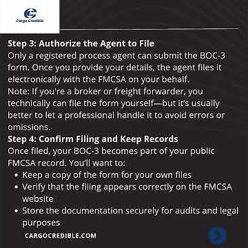 BOC 3 Filing and Process Agent Registration