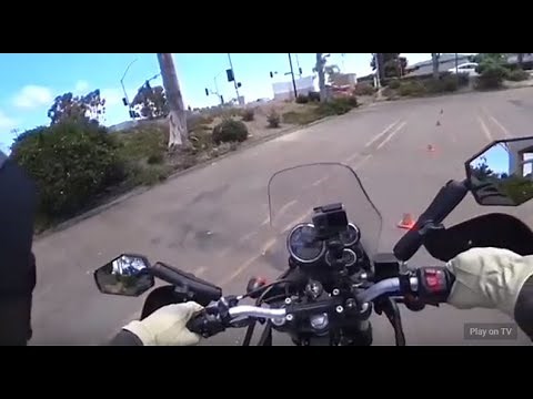 DMV MOTORCYCLE SKILLS TEST California Actual Test Passed