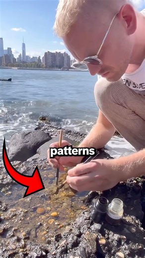 How He Transforms Puddles Into Art 😳 #shorts