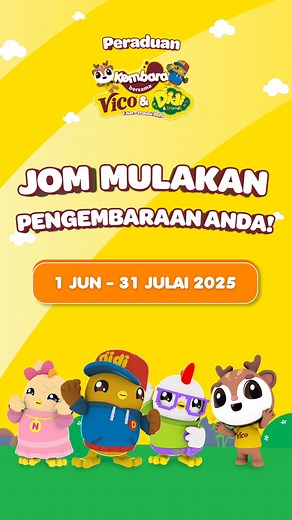 ‼️HANYA DARI 1 JUN – 31 JULAI 2025‼️ Peluang TERHAD untuk kumpul koleksi eksklusif: 🎒 Beg Didi & Friends Malaysia 🎁 Kotak Misteri Vic (RARE & COMEL GILA!) JANGAN TUNGGU LAGI! 🚨JOM KUMPULKAN SEMUA!🚨 🛒 Beli Vico min RM25 dalam 1 resit 🤳🏼 Whatsapp resit ke 018-2170613 📸 Hantar gambar resit yang jelas, nama & kad pengenalan *Tertakluk pada terma & syarat #VicoxDidiandFriends #VicoMalaysia #blindboxfigure #pengembaraan #mystery #Didiandfriends #Vico #blindbox #mysterybox #kotakmisterivic | Vi
