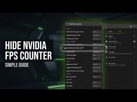 How to Disable Statistics FPS Counter For Nvidia Overlay