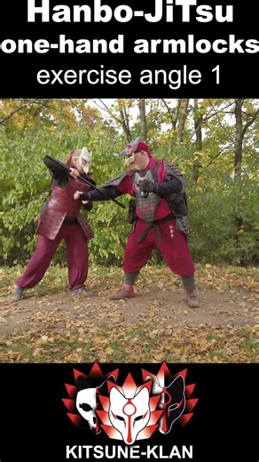 Hanbo-JiTsu: one hand armlocks play 1 #martialarts #samurai #ninja