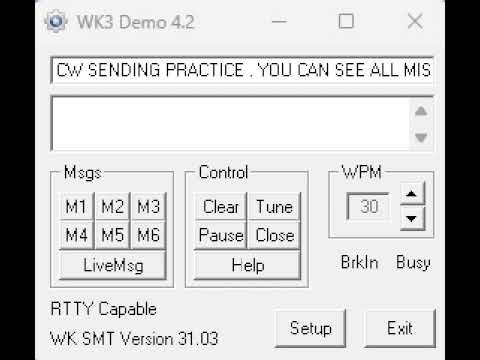 Using a K1EL Winkeyer for CW sending practice.
