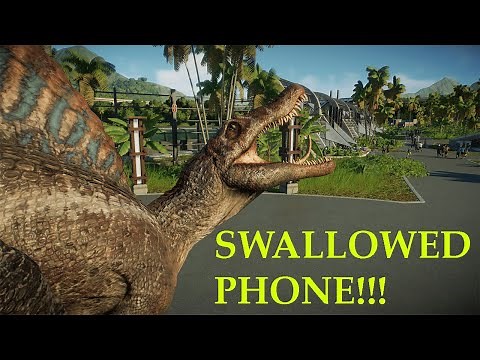 Spinosaurus SWALLOWS Satellite Phone (JP3 Ringtone)!!! - Jurassic World Evolution 2