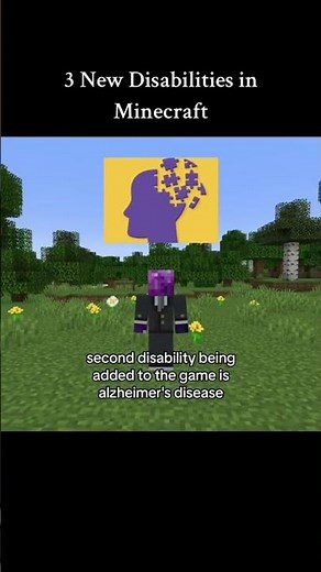 3 New Disabilities in Minecraft #minecraft #gaming