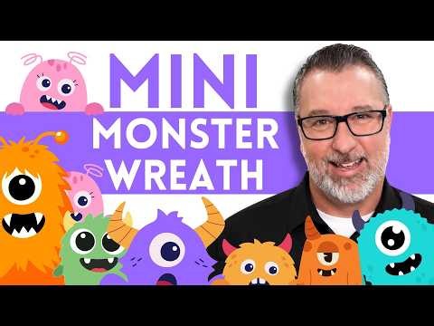 Mini Monster Wreath - Halloween Wreath Tutorial - Curly Method 10" Deco Mesh ‪@DavesWreaths‬