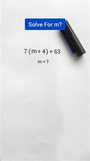 Solve Equation For m? #mathematics #maths #shorts #trendingshorts #ytshorts