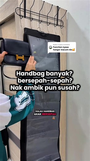 Replying to @ijaa handbag hanger #handbagstorage #storagehandbag #handbagmurah #handbagorganizer #irashazian