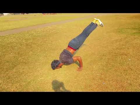 Amazing 🤩 backlipe to handstand push up on ground