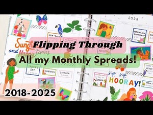 Flipping Through ALL my Happy Planner Monthly Spreads from 2018 to 2025! Watch my Style Change!