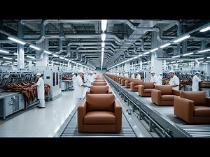 Inside the Furniture Factory – (Full Process) How Luxury Buffalo Sofas Are Made Inside the Factory