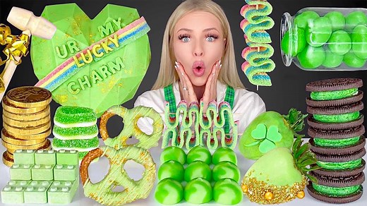 190K views · 3.4K reactions | ASMR Green Dessert, Chocolate Smash...