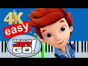 Ready Jet Go! Theme Song (Easy to Medium) Piano Tutorial 4K