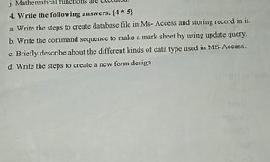Write the following answers. {4 * 5}a. Write the steps to crea... | Filo