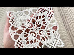 GORGEOUS Crochet Table, Napkin, Runner and Shawl Motif Tutorial