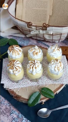 Verrines tarte au citron meringuée🍋☁️