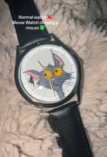 This is not a normal watch… 👀 The mouse moves every second and the cat’s eyes follow it around the dial. Cute, funny and super unique! 🐱🐭⌚ #m#meowwatchc#catwatchf#funnywatchu#uniquewatchcatlovers