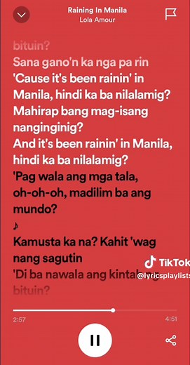 Raining In Manila // Lola Amour 🎶 #spotifylyrics #fullsong #fyp #Lyrics_Playlists #opmsongs