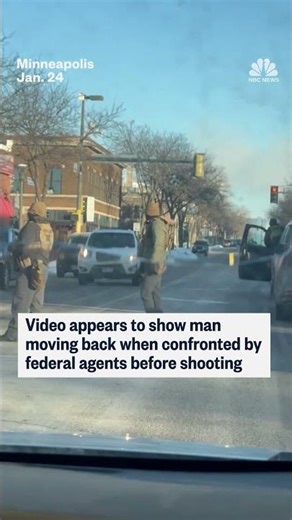 Video appears to show man confronted by federal agents