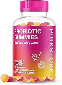 Pink Stork Probiotic Gummies for Prenatal & Postnatal Women - Probiotics for Digestion, Morning Sickness, pH Balance, Gut Health, Immune Support - 60 Sugar-Free Probiotics - 5 Billion CFUs
