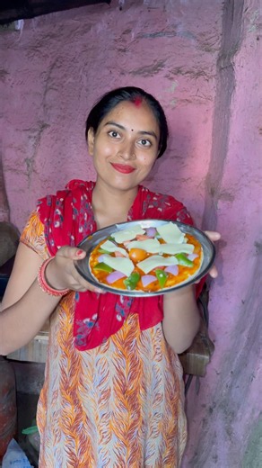 Bajar jaisi pizza 🍕ghar pe banai 🤤 | #shortvideo #shorts #short