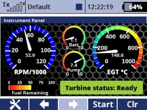 Jeti - Instrument Panel LUA App episode 3, turbine panel, sequenced text boxes, function extensions