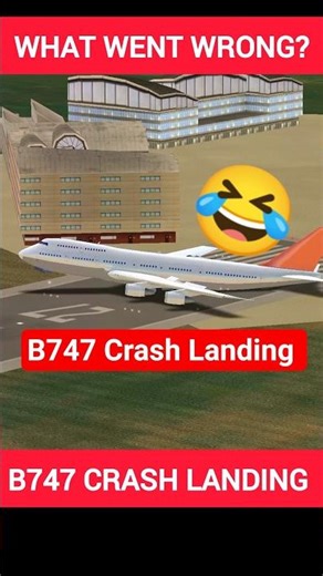 Boeing 747 Crash Landing in Airline Commander🤣 #shorts #airlinecommander #b747 #crashlanding