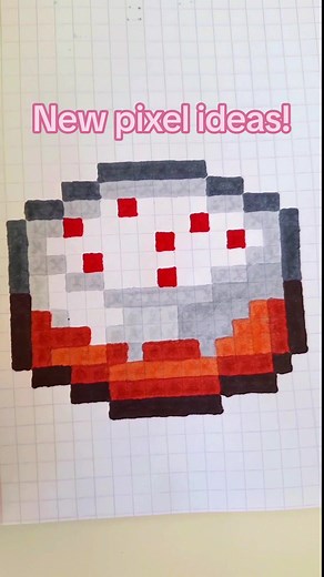 New pixel ideas! Part 28 Minecraft Cake! #fyp #foryou #ideas #juvenaliart #pixelideas✨ #pixel #pixelart #cake #minecraft