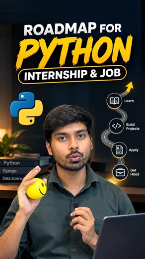 Python Roadmap for Internship & Jobs | Beginner to Job-Ready 💻
