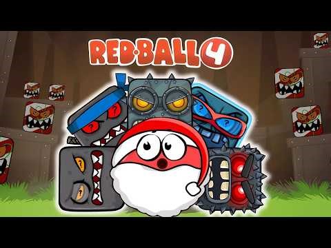 Red Ball 4 - Christmas Red Ball - No Boss - All Gold Medals - Full Game - Gameplay Red Ball 4