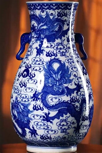 Master hand drawing, learn more about the home page link#porcelain #porcelainornament #freehandpainting #handmade #瓷器摆件 #手绘 #中国瓷器 #vase