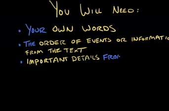 Summarizing informational text