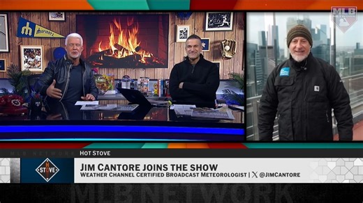 We've got a MLB Network x The Weather Channel crossover! ❄️ Meteorologist Jim Cantore discussed the incoming snow storm this weekend, the two New York baseball teams and more! | MLB Network