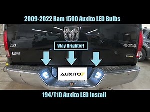 2009-2022 Ram 1500 Auxito 194 LED License Plate Bulbs Install