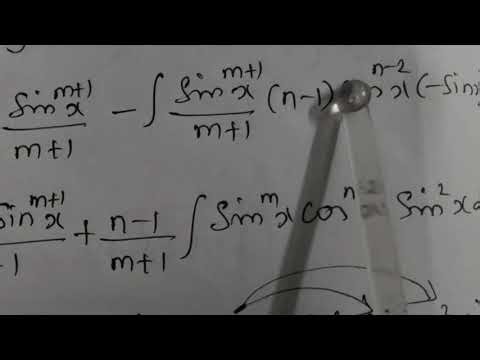 Reduction formula integral sin power mx cos power nx dx derivation I 10 Mark