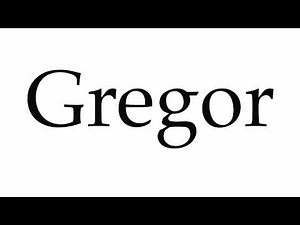How to Pronounce Gregor