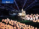 Katy Perry entertains the crowd at Super Bowl Halftime show