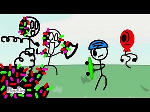 Pibby x Stickman part 5 (🛡and Stretching Stickman￼ vs 🛹and🎈Stickman)￼